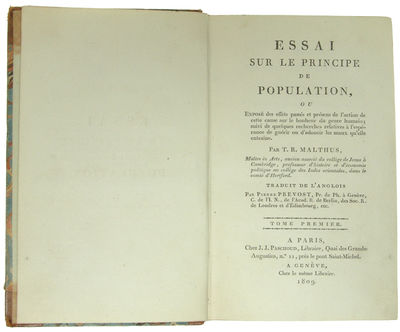 Essai sur le principe de population, ou Exposé…