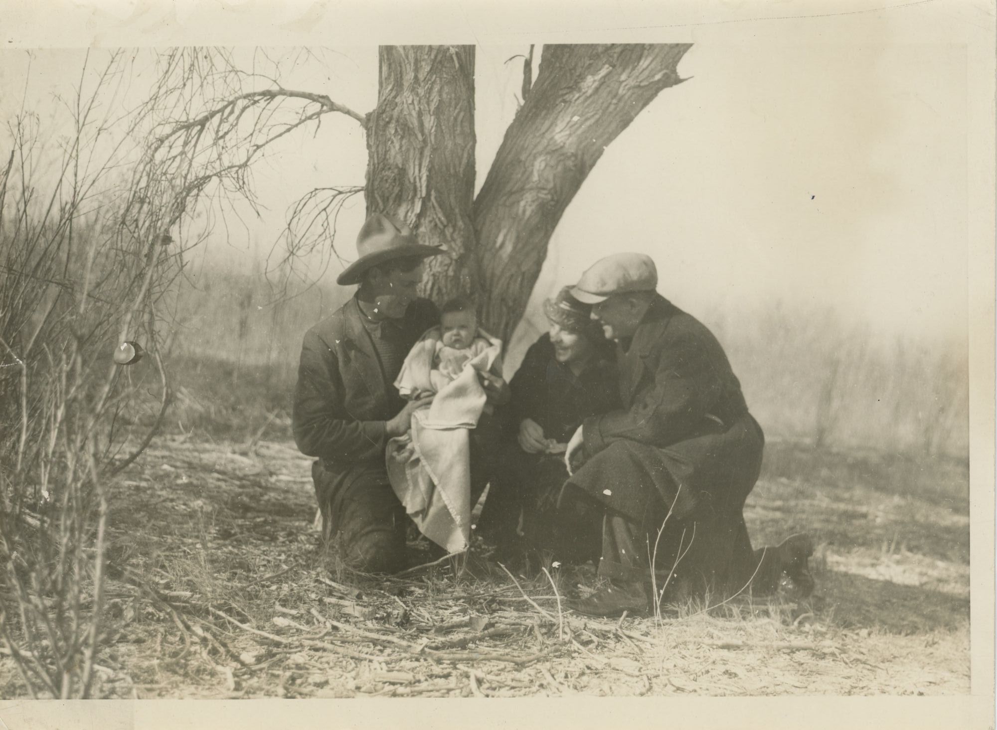 Five 1920 Photographs of Texas Rangers, Including