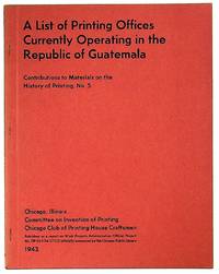 List of Printing Offices Currently Operating in the Republic of Guatemala