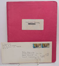cover of Leaving Texas Manuscript & handwritten letter signed by Weathers