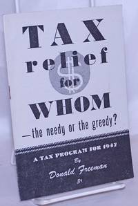 image of Tax relief for whom -- the needy or the greedy