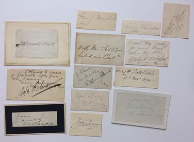 Thirteen late 19th and early 20th signatures in various formats