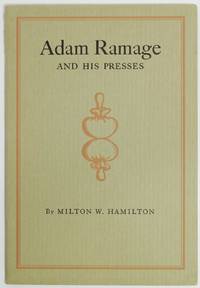 cover of ADAM RAMAGE AND HIS PRESSES