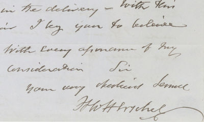 John Herschel, Great English Scientist, Accepts Membership in the Royal Dutch Academy, Calling His Research ""my humble claims to scientific distinction""