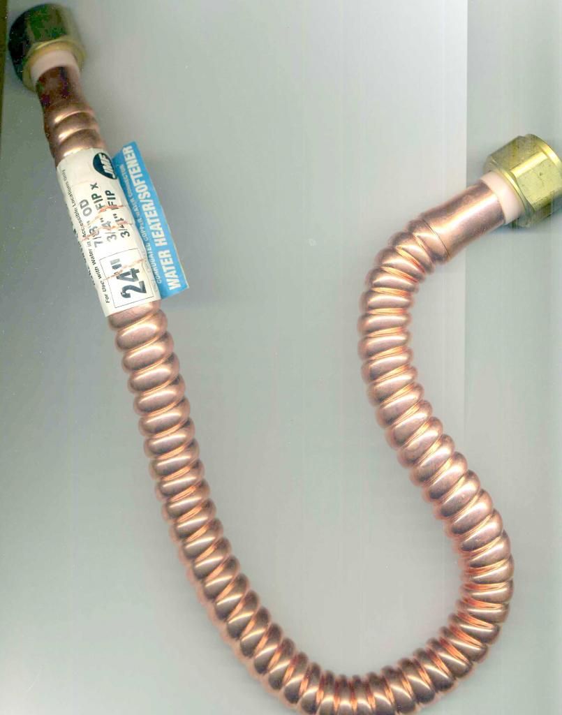 Corrugated Copper Water Connector Water Heater/Softener 24
