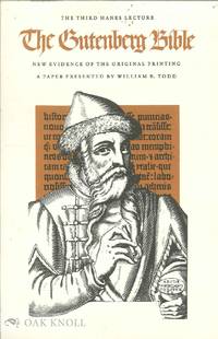 GUTENBERG BIBLE, NEW EVIDENCE OF THE ORIGINAL PRINTING.|THE