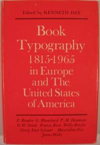 image of BOOK TYPOGRAPHY 1815-1965 IN EUROPE AND THE UNITED STATES OF AMERICA