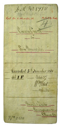 Crown Grant to Levi Young et al.Recorded 5th November 1861. Ottawa C.W. [Cover Title]. A...