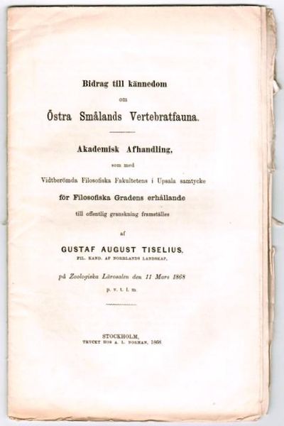 Bidrag till kännedom om Östra Smålands…