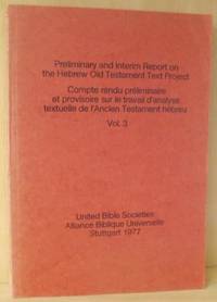 Preliminary and Interim Report on the Hebrew Old…