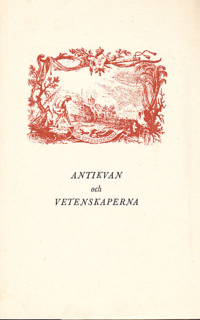 Antikvan och vetenskaperna. Svensk typografi…