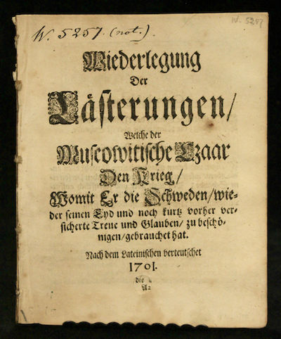 Wiederlegung der Lästerungen, welche der…