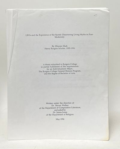 UFOs and the Experience of the Sacred: Discovering Living Myths in Post-Modernity