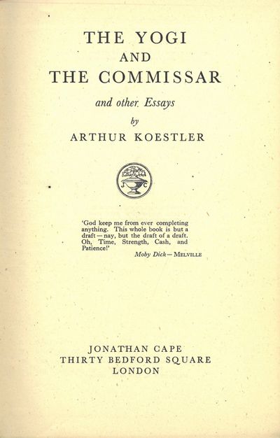 The yogi and the commissar and other essays by (...). (photo 2)