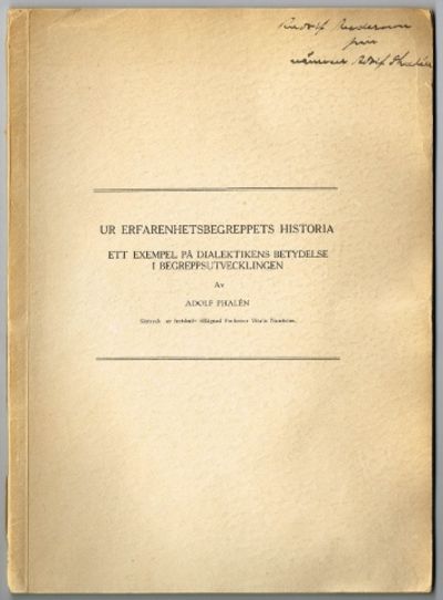 Ur erfarenhetsbegreppets historia. Ett exempel på…