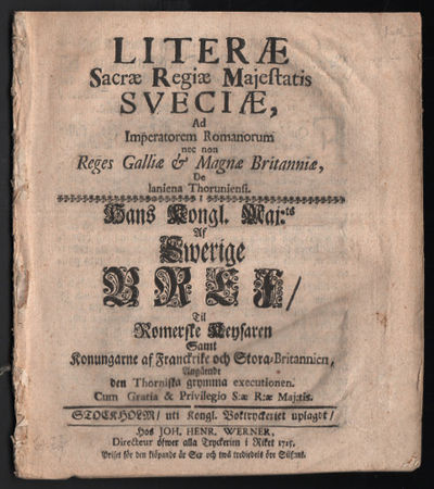 LITERÆ SACRÆ REGIÆ MAJESTATIS SVECIÆ, Ad…