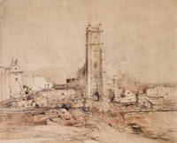 St. Giles Cripplegate / Sept 1944": watercolor on paper, signed lower right, titled lower left