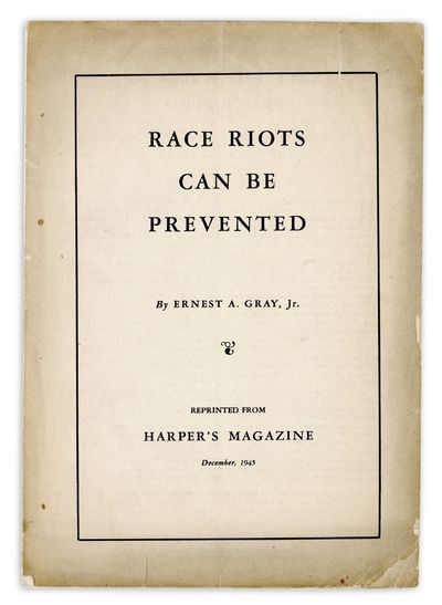 Race Riots Can Be Prevented