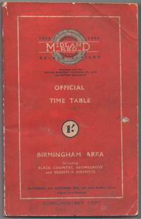image of Midland Red Official Time Table Birmingham Area Including Black Country, Bromsgrove and Redditch Districts Saturday, 2nd October 1954 and until further notice