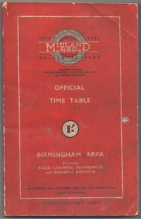 Midland Red Official Time Table Birmingham Area Including Black Country, Bromsgrove and Redditch Districts Saturday, 2nd October 1954 and until further notice