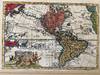 Map of North and South America showing California as an Island. Map of the Americas, 1738