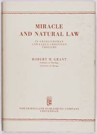 Miracle and Natural Law in Graeco-Roman and Early Christian Thought