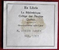 Ex-libris Québec (ex-dono) M. Adrien Samson