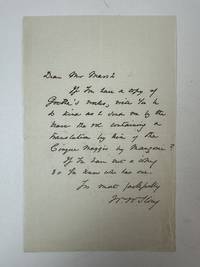 WILLIAM WETMORE STORY | AUTOGRAPH LETTER SIGNED TO GEORGE PERKINS MARSH