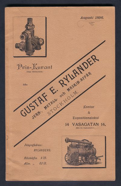 [Rylander] Augusti 1896. Pris-kurant (utan…
