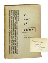 A Test of Poetry [Inscribed and Signed to Hugh Seidman]