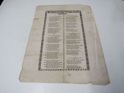 Washington Temperance Songs
