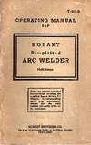 Operating Manual for Hobart Simplified Arc Welder