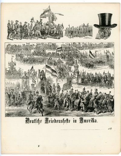 Lettersheet with an Engraving of the German Peace Festival