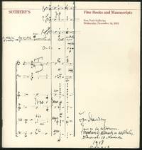 Sotheby's Fine Books and Manuscripts, New York Galleries, Wednesday, December 14, 1983