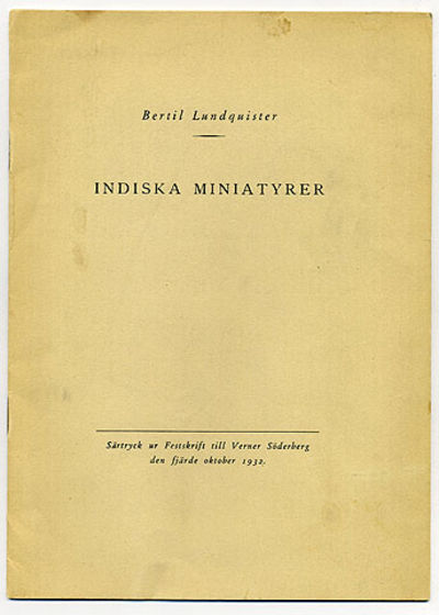 Indiska miniatyrer. Särtryck ur Festskrift till…