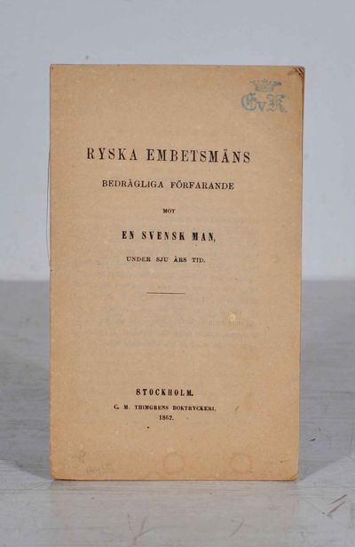 Ryska embetsmäns bedrägliga förfarande mot en…