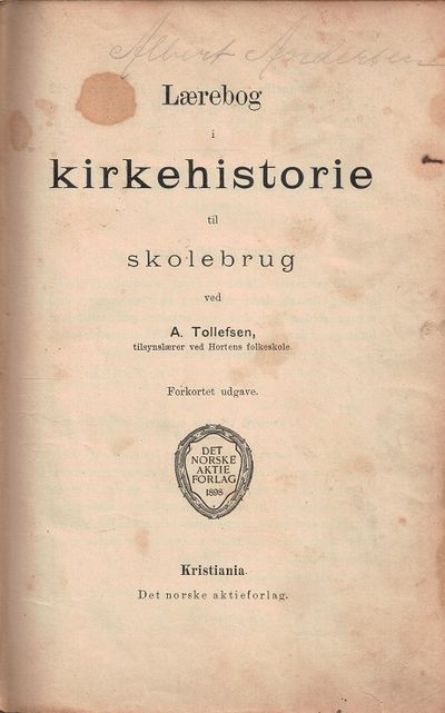 Lærebog i kirkehistorie til skolebrug, ved ...,…