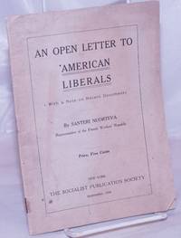 image of An open letter to American liberals, with a note on recent documents