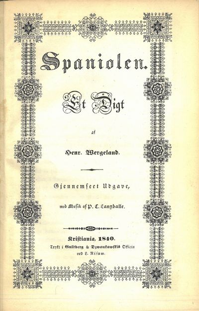 Spaniolen. Et Digt af (...). Gjennemseet Udgave,…