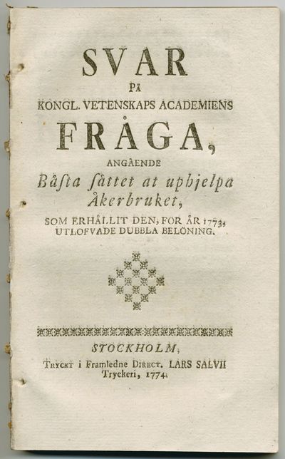 Svar på kongl. Vetenskaps academiens fråga,…