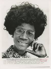 Press Photograph of African-American Politician Shirley Chisholm, With Caption