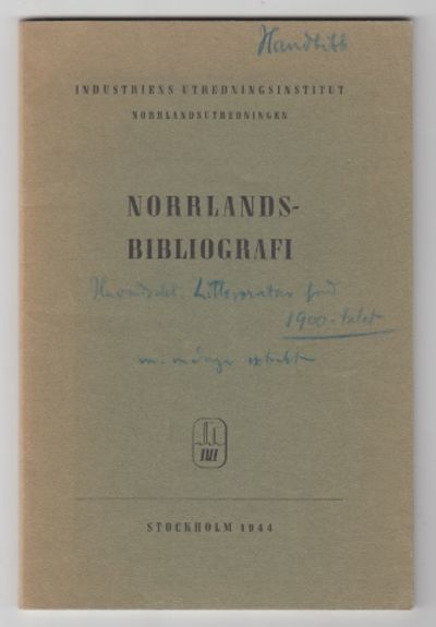 Norrlandsbibliografi.