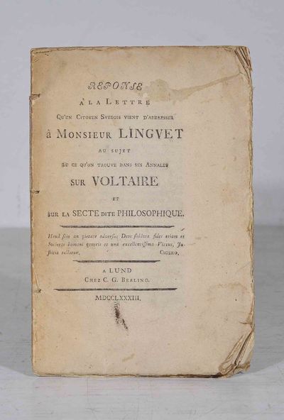Reponse à la lettre qu’on citoyen Suedois vient…