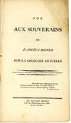 Ode Aux Souverains De L’Ancien Monde Sur La Croisade Actuelle