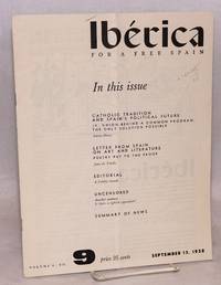 cover of Ibérica; for a free Spain, volume 7, no.9, September, 1959