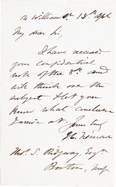 Autograph Letter, Signed