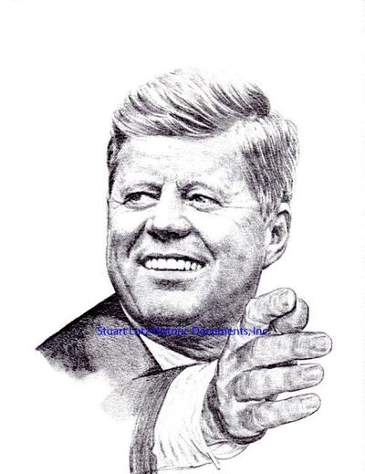 A Lithographic Portrait of John F. Kennedy
