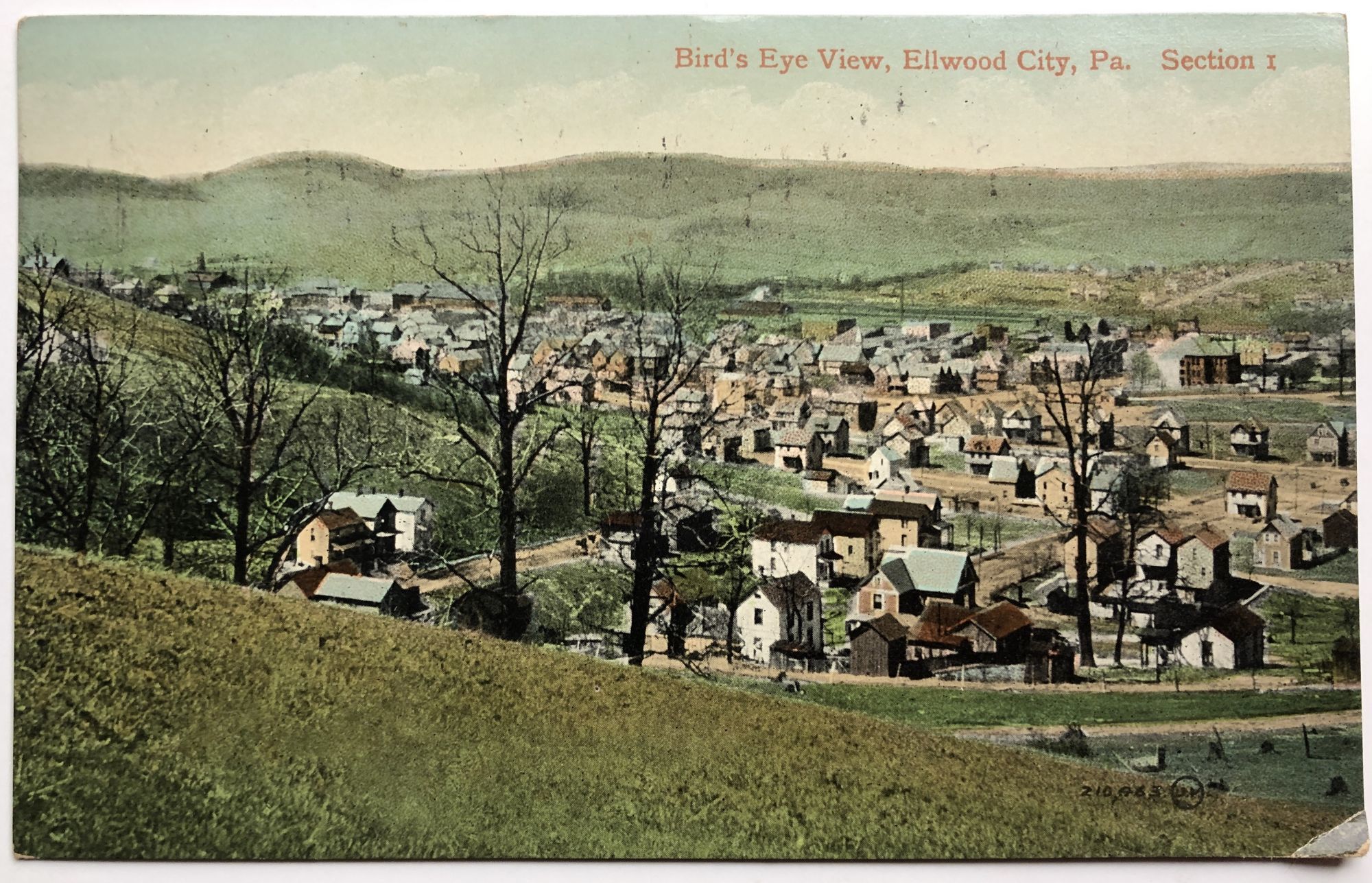 8 early postcards of Elwood City PA 19101915 by PA) (Lawrence County