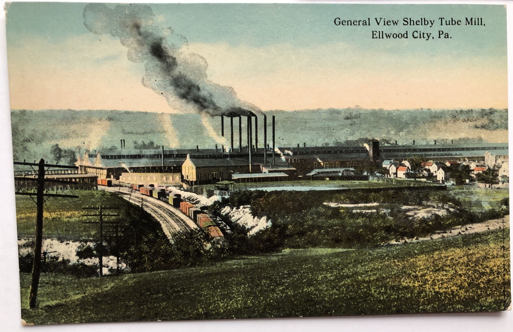 8 early postcards of Elwood City PA 19101915 by PA) (Lawrence County