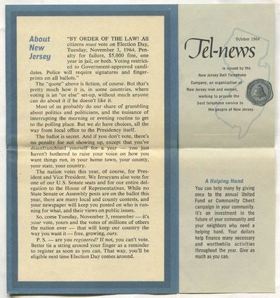 Tel-news – October 1964 (About New Jersey)